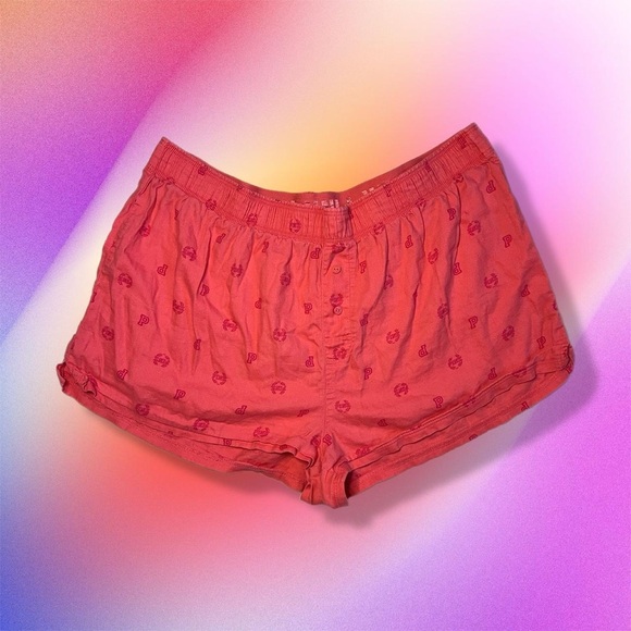 PINK Victoria's Secret Coral Sleep Shorts - Picture 1 of 3